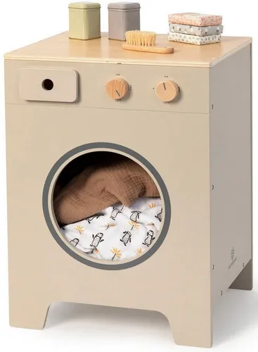 MUSTERKIND® Kinder-Waschmaschine Mix & Match - Spielzeug-Waschmaschine aus FSC®-zertifiziertem Holz, fördert kreatives Spielen mit drehbaren Knöpfen und realistischem Geräusch.