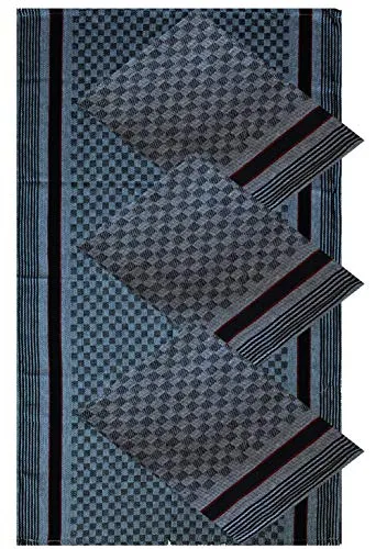 KH-Haushaltshandel 4 Stück Geschirrtücher, ca. 50 x 100 cm, 100% Baumwolle, Geschirrtuch, Trockentuch (Dessin11)