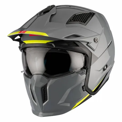 Trial Helm mt streetfighter sv uni grau glänzend l einfach transparentes umwand