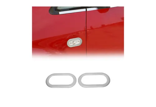 OMAC Zierleisten-Aufkleber Seitenblinker für VW Passat B5 1996-2005 Silber 2x, (2tlg), Langlebig,Einfache Reinigung,Einfache Installation,Rostbeständig