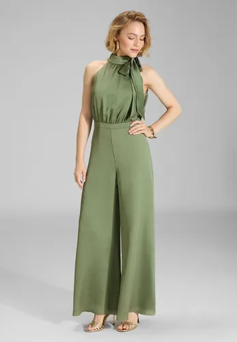 Swing Jumpsuit mit Schleifen-Detail in Grass, Größe 44 - Der modische Damen Jumpsuit von Swing begeistert mit Neckholder und elegantem Schleifen-Detail. Der Regular Fit sorgt für optimalen Tragekomfort und Bewegungsfreiheit, ideal für Alltag und besondere Anlässe.