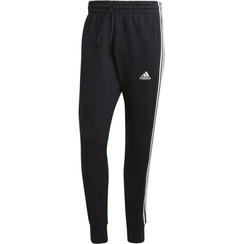 adidas Herren Essentials French Terry Tapered Cuff 3-Stripes Pants - Modische Hosen mit elastischem Bund und Kordelzug, 100 % Baumwolle für ultimativen Komfort und Stil.