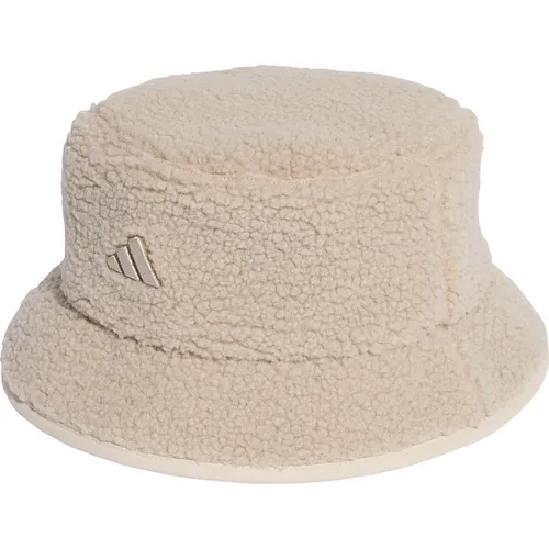adidas Damen Winterized Teddy Fleece Hut (Größe 56, beige) - Hübscher Bucket Hat aus weichem Teddy-Fleece, bietet Wärme und Stil für kalte Wintertage.