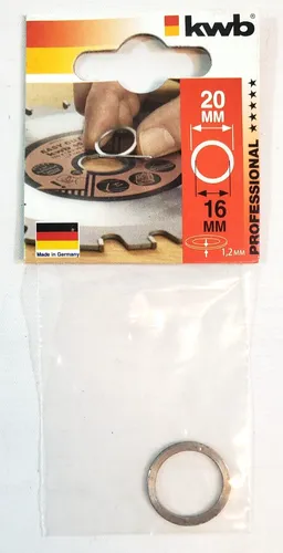 KWB Reduzierring Adapterring für alle gängigen Kreissägelblätter Ø 20x16x1,2 mm