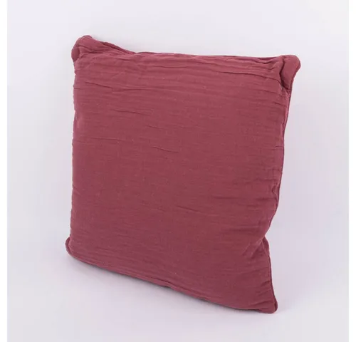 SCHÖNER LEBEN. Dekokissen Deko Kissen Musselin mit Keder uni versch. Farben 45x45cm o. 30x50cm