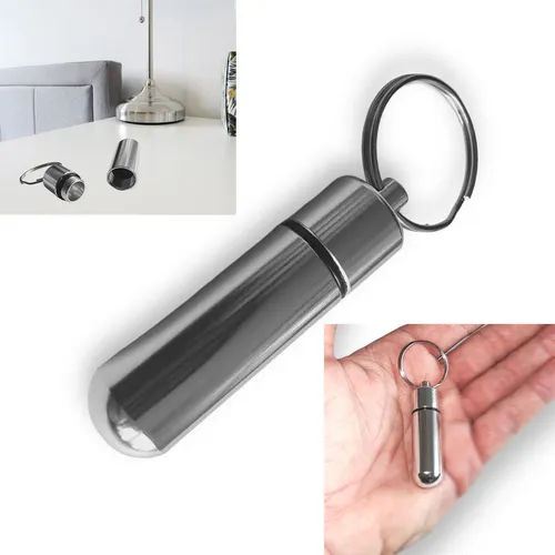 Tablettendose klein Schlüsselanhänger Pillendose Medikamentendose Tablettenbox