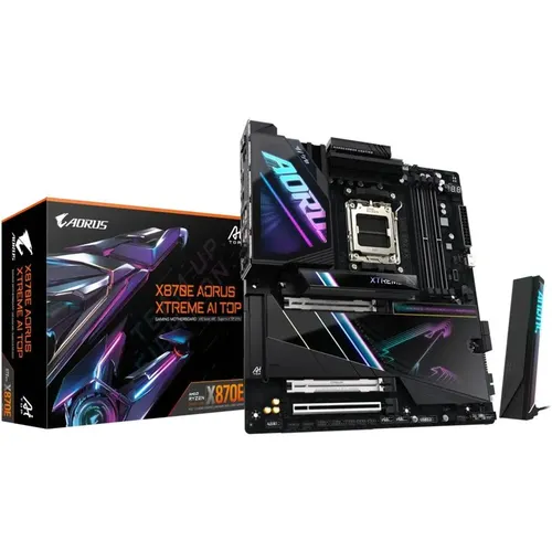 AORUS X870E XTREME AI TOP - ATX Motherboard mit AMD X870E Chipsatz, USB-C 3.2 Gen 2x2, 10 Gigabit LAN und Wi-Fi 7 für maximale Leistung