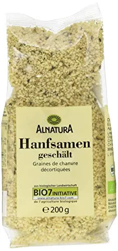 Alnatura Bio Hanfsamen geschält 200g - Nüsse, Kerne & Samen - Ballaststoff- und eiweißreiche geschälte Bio-Hanfsamen, ideal für Müslis, Salate und Suppen, mit nussigem Geschmack.