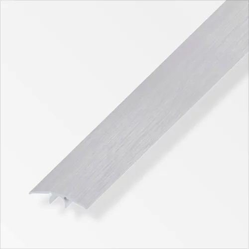 alfer Übergangs-Profil 1 m, 33 mm Aluminium eloxiert gebürstet grau, grau