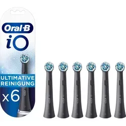 Oral-B iO Ultimative Reinigung Zahnbürstenaufsätze 6 - 6 Ersatzaufsätze für gründliche Mundreinigung, kompatibel mit Oral-B iO Zahnbürsten