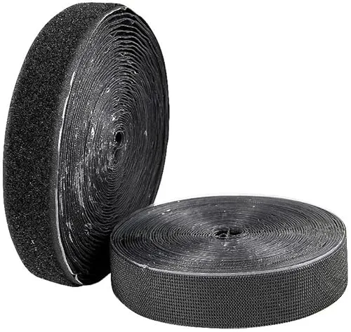 PEARL Klettklebeband: Klettband mit Nylon-Schlaufen/-Haken, selbstklebend, 20 kg/m, 25mm, 8m (Hakenband, Doppelseitiges Klebeband Klett, Schrauben)