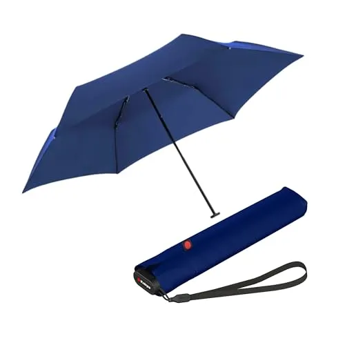 Knirps Taschenschirm Ultra US.050 Slim - Ultra leicht und flach, sturmfest und windproof mit nur 115 g, ideal für Reisen und Jackentaschen