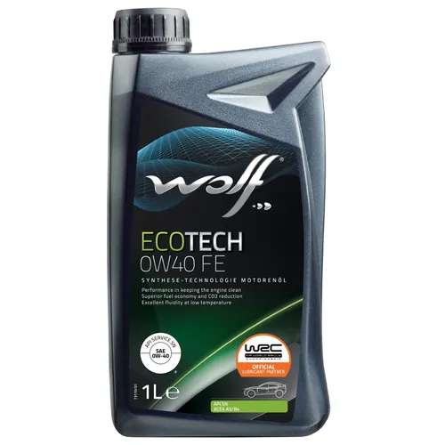Motoröl WOLF ECOTECH FE 16106 SAE 0W40 1 Liter für Audi BMW Mercedes Dacia Mini