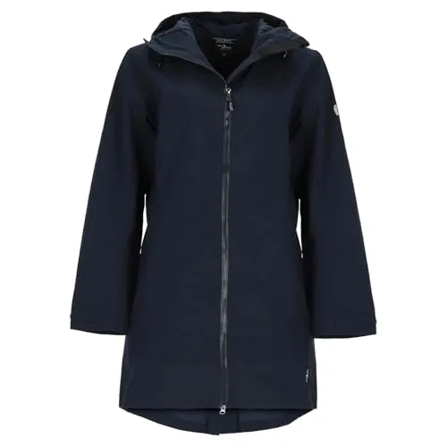 Blue Wave Damen Funktionsparka Nicci mit verstellbarer Kapuze - Funktionsjacke wasserdicht, winddicht, atmungsaktiv in Marine Größe 46