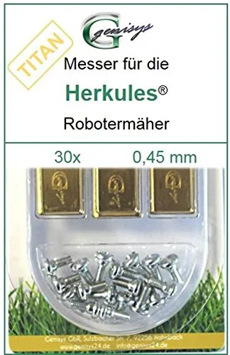 Genisys 30 Titan Ersatz-Messer Messersatz Klingen 0,45mm kompatibel mit Herkules G-Force 1000 1500 2500 Hercules