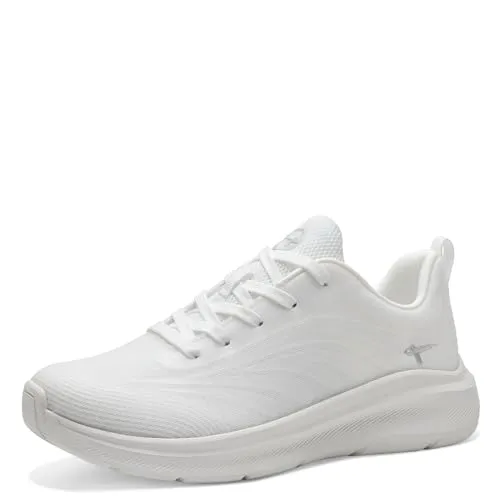 Tamaris COMFORT Damen Sneaker flach Sportlich Vegan, Weiß (Offwhite) - Ideal für Hallux-Beschwerden - Damen-Sneaker mit nahtlosem Material im Ballenbereich für Hallux-Freundlichkeit und optimalen Comfort Fit. 100% vegan und stilvoll für höchsten Tragekomfort im Alltag.