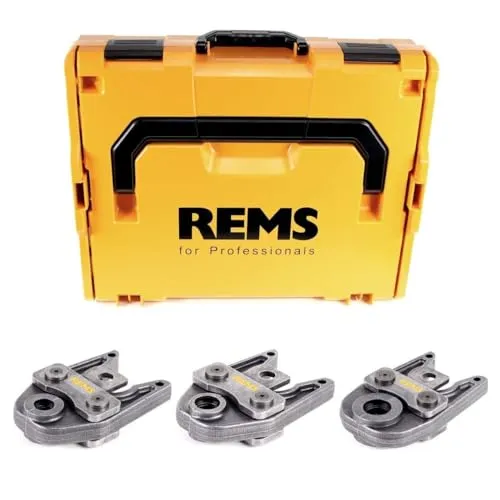REMS Presszangen Set TH 16-20-26 im Systemkoffer L-Boxx - Werkzeugkoffer mit hochwertigem Presszangen Set für präzise Verbindungen, ideal für professionelle Handwerker und Heimwerker.