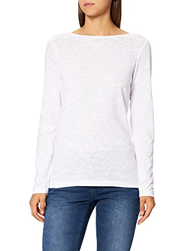 Marc O'Polo Damen T-Shirt B01226152199, Weiß, M EU - Blusen & Tuniken für Damen, aus 100 % Bio-Baumwolle für hohen Tragekomfort und nachhaltige Qualität – perfekt für vielseitige Outfits von Casual bis elegant.