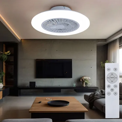 LED Deckenventilator mit Fernbedienung und UVC-Luftreinigung - Modernen Ventilator mit App-Steuerung, dimmbarem Licht und effektiver UVC-Luftdesinfektion. Ideal für Sommer und Winter, sorgt für angenehme Raumluft und stimmungsvolle Beleuchtung.