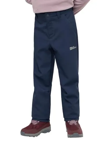 Jack Wolfskin Fourwinds Pants K - Kinder-Wanderhose in Nachtblau - Wanderhosen für aktive Kinder, winddicht und atmungsaktiv mit bluesign-Zertifizierung für nachhaltige Produktion. Ideal für Outdoor-Abenteuer bei kühleren Temperaturen.