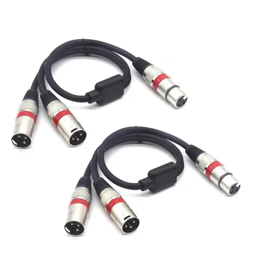Ausgewogenes XLR-Splitter-Kabel – Buchse auf Dual-Stecker 3-Polig Patch-Y-Kab...