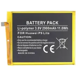 Akku passend für Huawei P9 Lite Akku HB366481ECW Li-Polymer, 3,8V, 2900mAh, 11,0Wh, built-in, ohne Werkzeug