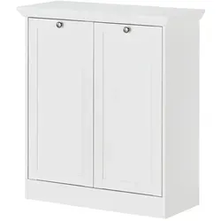 Finori Kommode 80 x 90 x 35 cm - Elegante Aufbewahrung in Weiß - Schuhschrank aus stabiler Holzoptik mit 2 Türen, ideal für eine ordentliche Flurgestaltung. Hochwertige Verarbeitung und stoßfeste Oberflächen sorgen für Langlebigkeit.