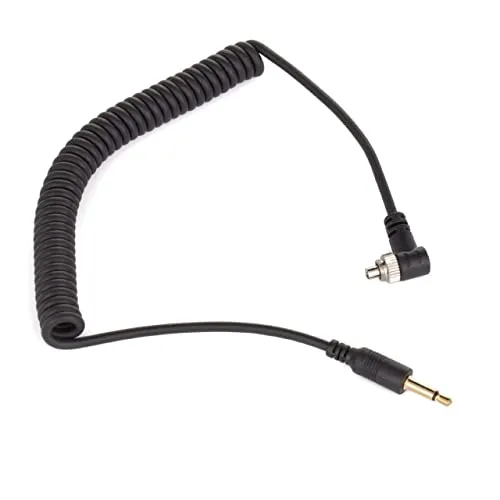 vhbw Blitz PC Sync Kabel Blitzkabel Synchronkabel auf 3.5mm kompatibel mit Pixel TF-321, TF-322 Studioblitz, externen Blitz