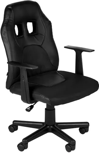 CLP Kinder Gaming Bürostuhl Fun - Bürostuhl für Kinder mit sportlichem Design, hochwertigem Kunstledersitz und abnehmbaren Armlehnen. Ideal für komfortables Spielen und Lernen.