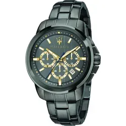 Maserati R8873621007 Herrenuhr - Sportlicher Chronograph in Grau - Chronograph mit markantem Edelstahlgehäuse, 5 ATM wasserdicht und hoher Tragekomfort. Ideal für anspruchsvolle Herren, die Eleganz und Funktionalität schätzen.