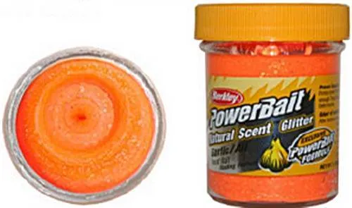 Berkley Power Bait Dough natural scent Garlic - Fluo Orange