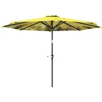 Outsunny Sonnenschirm Aluminium Polyester 294L x 294B x 247H cm Gelb