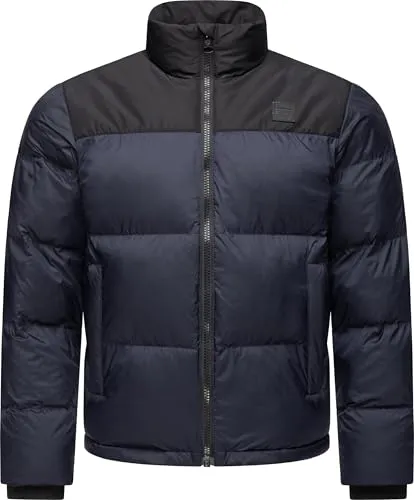 Ragwear Herren Winterjacke Steppjacke im Retro-Colourblocking-Look Stafen YOUMODO Navy Gr. S - Stylische Winter Steppjacke mit modernem Colour-Blocking-Design. Robustes Material schützt vor Wind und Nässe. Bequemer Schnitt und verstellbarer Saum für optimalen Tragekomfort. Ideal für kühle Herbst- und Wintertage.