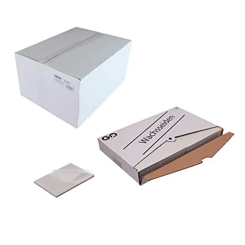 2.000 Stück Sahneabdeckpapier weiß gebleicht 160 x 220 mm | Einschlagpapier | HUTNER