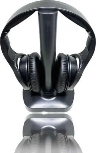 Roadstar Kabellose Kopfhörer mit Ladestation HED-2490GHBT, gepolstertes Kopfband, Bluetooth, integriertes Mikrofon, Schwarz