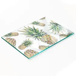 Multifunktionale Küchen-Dekorationsplatte aus gehärtetem Glas mit Ananasmotiv