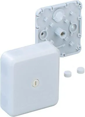 Spelsberg AP 7-L Abzweigdose - Abzweigdose nach DIN VDE 0606, IP30, mit 7 Einführungen und zentralem Deckelschnellverschluss, ideal für sichere elektrische Verbindungen.