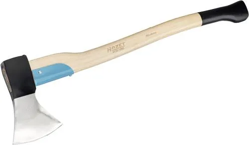 Hazet 2133-1250 Axt 700mm – Hochwertige Forst- und Brennholz-Axt - Äxte für Entasten und Holzspalten, mit ergonomischem Hickory-Griff und speziell polierter Schneide für leichtes Eindringen ins Holz. Made in Germany für hohe Qualität und Langlebigkeit.