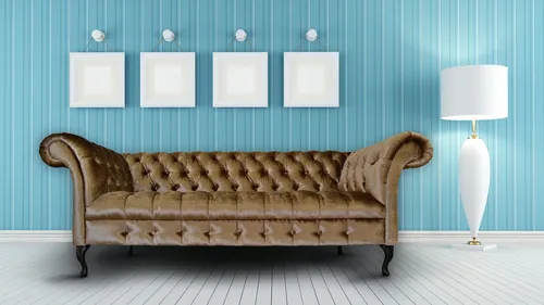 Chesterfield Sofa Polster 3-Sitzer in Braun