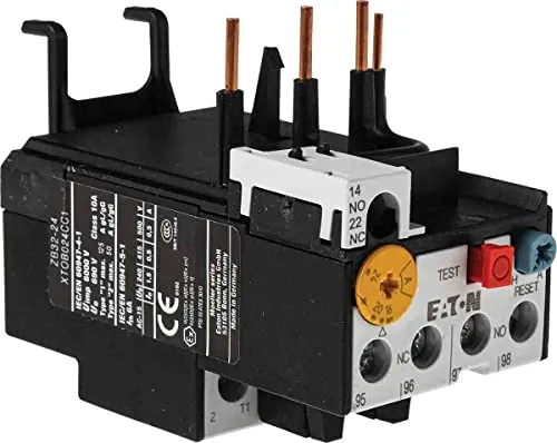 Eaton Motorschutzrelais ZB32-2,4 - Motorschutzrelais für zuverlässigen Schutz bis 150 A, mit Phasenausfallempfindlichkeit und einfacher Handhabung durch Test- und Reset-Tasten, ideal für Elektroinstallationen.