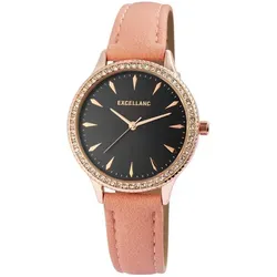 Damenuhr Armbanduhr Kunstlederband apricot Analog Quartzwerk