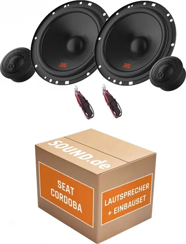 Lautsprecher Boxen Einbaupaket vorne JBL Stage2 64CFS passend für Seat Cordoba 6K/6C | Set für zwei Türen 270W Belastbarkeit