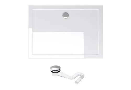 Mai & Mai Duschwanne Duschtasse Rechteckig aus Acryl - Duschwanne aus hochwertigem Acryl, inklusive Ablaufgarnitur, ideal für moderne Bäder und einfach zu installieren.