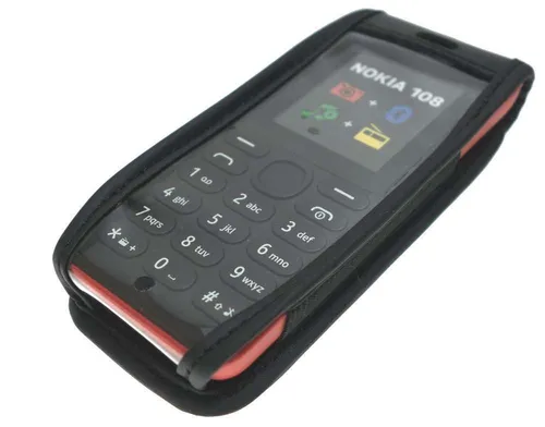 caseroxx Ledertasche mit Gürtelclip für Nokia 106 in schwarz aus Echtleder