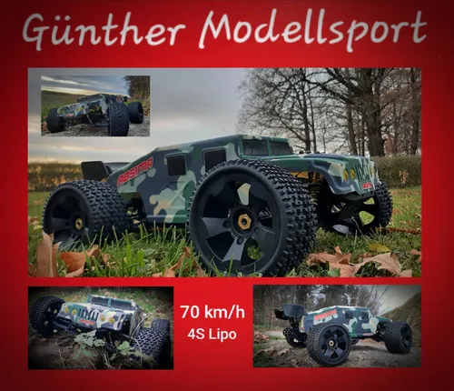 Absima GUARDIAN Grün, Camouflage Brushless 1:8 RC Modellauto