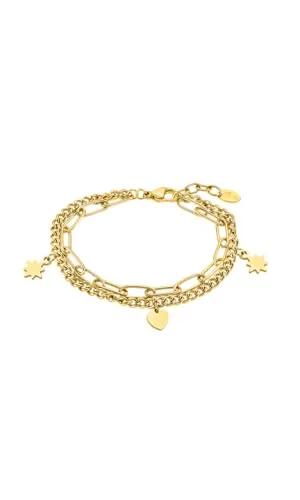 Lotus Style Armband für Damen aus Edelstahl in der Farbe Gold, Länge: 20 cm, LS2313-2/2