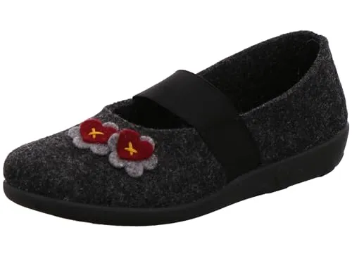 Rohde Hausschuh grau 39 EU - Bequemer Hausschuh in Größe 39, aus 100% Filz, mit federleichter Laufsohle und weicher Polsterung für optimalen Komfort zu Hause.