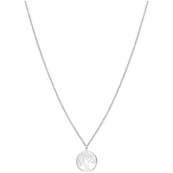 Tamaris Halskette TJ-0089-N-45 Silber - Ketten für Damen - Elegante Edelstahl Halskette mit symbolträchtigem Lebensbaum Anhänger, variabel verstellbar und ideal als besonderes Geschenk.