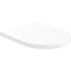 Villeroy & Boch Subway 3.0 WC-Sitz, Toilettendeckel mit Absenkautomatik, abnehmbarer Toilettensitz aus bruchsicherem Duroplast, Klodeckel Original Ersatzteil, D-Form, Stone White, matt