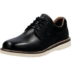 Rieker Herren 04501 Schnürschuhe Schwarz 43 EU - Herren-Schnürhalbschuhe aus echtem Leder mit extraweiter Passform und herausnehmbarer Einlegesohle für optimalen Komfort.